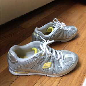 Skechers women silver sports shoes